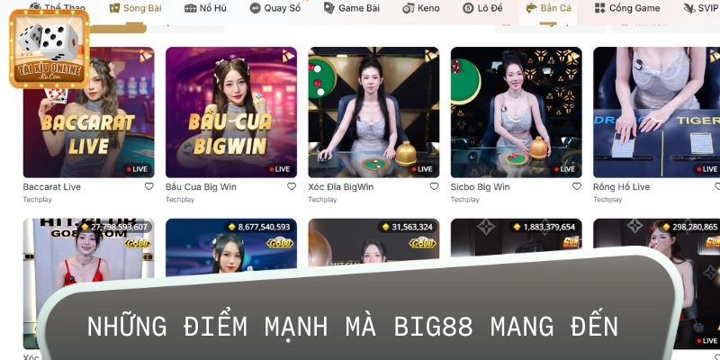 Điểm mạnh đáng kể của nền tảng hàng đầu