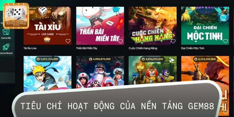 Tiêu chí hoạt động của hệ thống