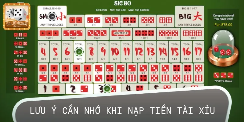 Một vài lưu ý quan trọng cần nhớ khi thực hiện nạp tiền