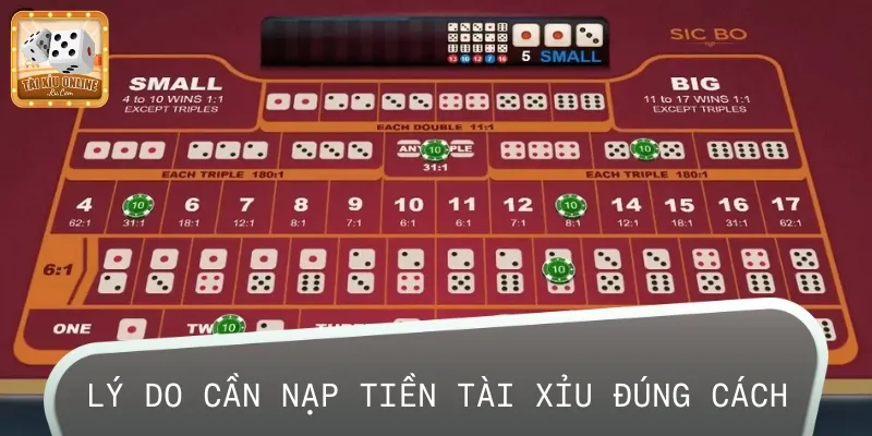 Những lý do cần thực hiện nạp tiền Tài Xỉu đúng cách