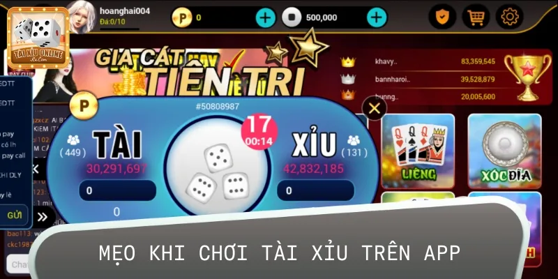 Một số mẹo hay để trải nghiệm app Tài Xỉu đơn giản